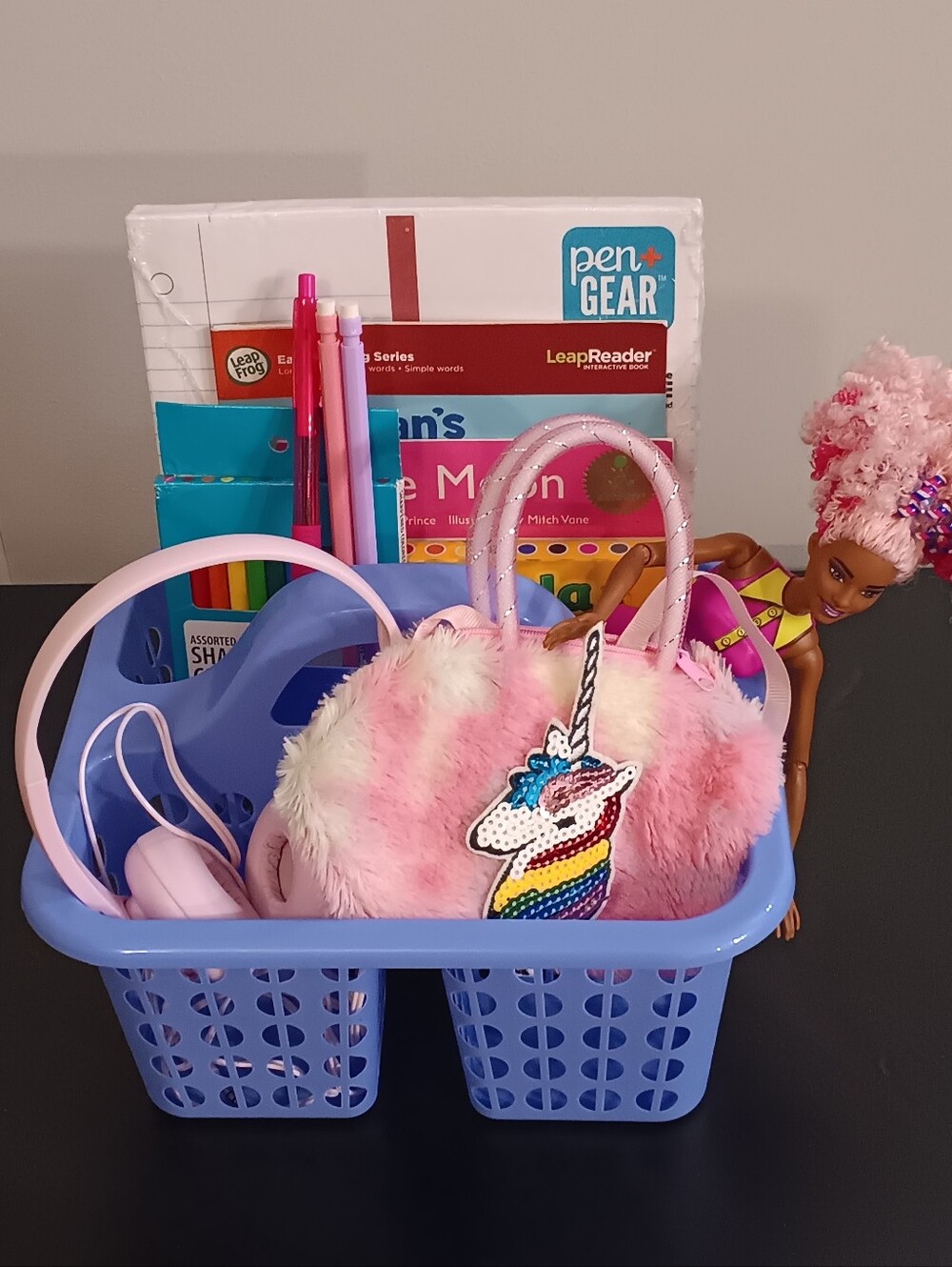 Kids Plush Unicorn Handbag Playset - Pink -